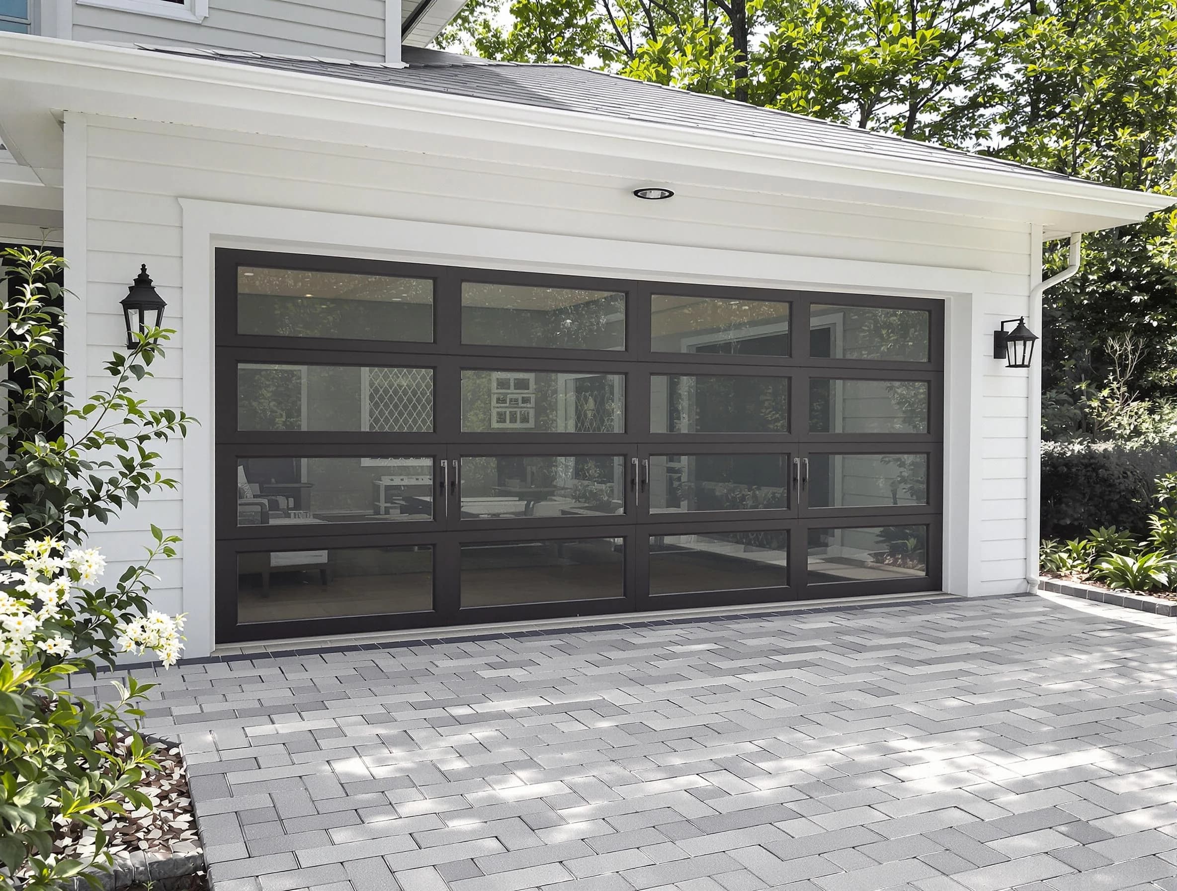 Mansfield Garage Door Repair design specialist presenting custom garage door options to Mansfield homeowner
