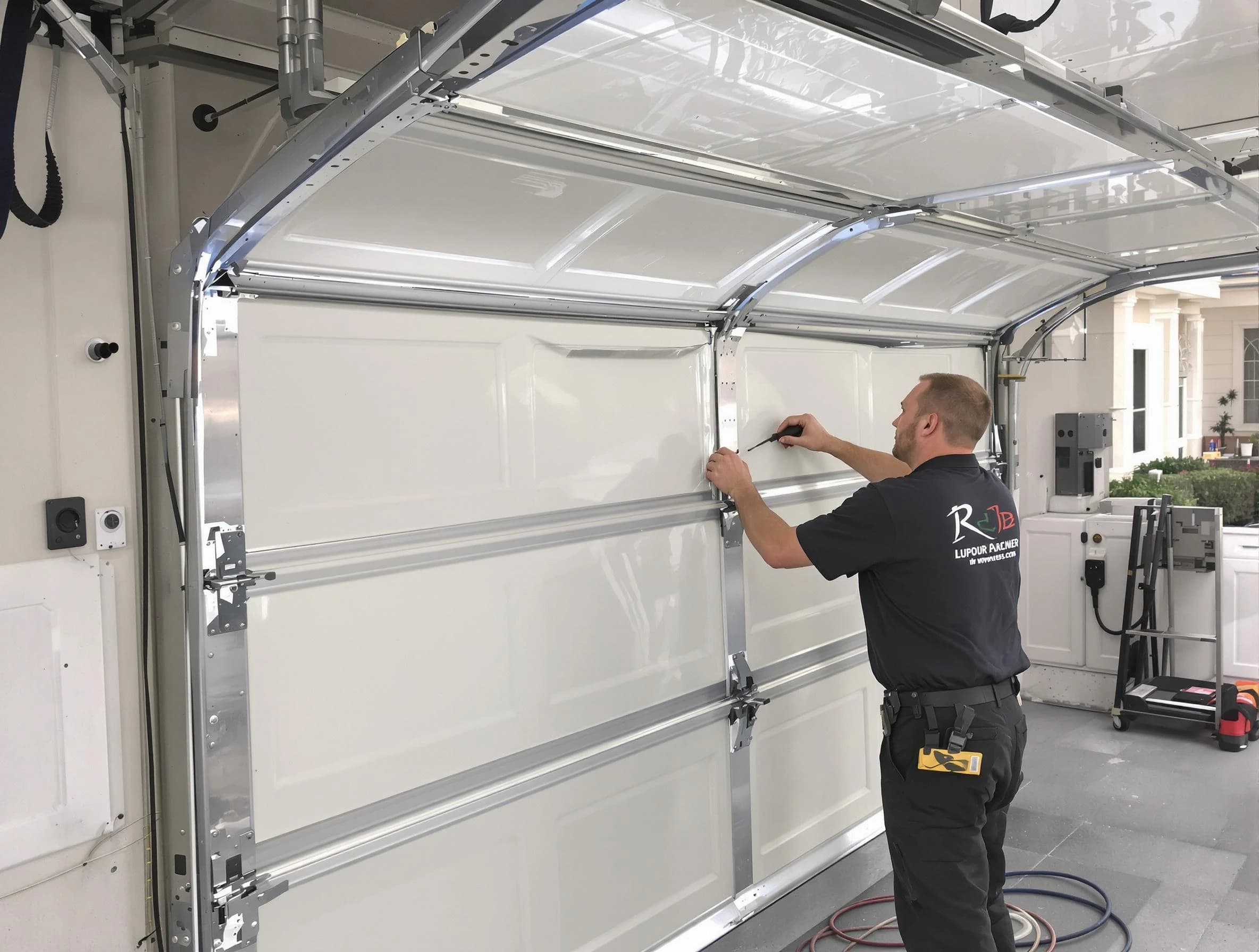Mansfield Garage Door Repair professional performing panel repair in Mansfield