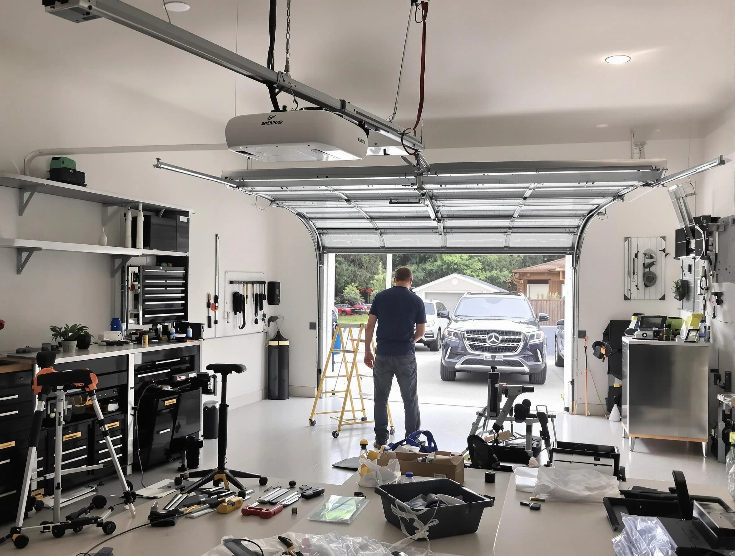 Garage door opener installation by Mansfield Garage Door Repair in Mansfield