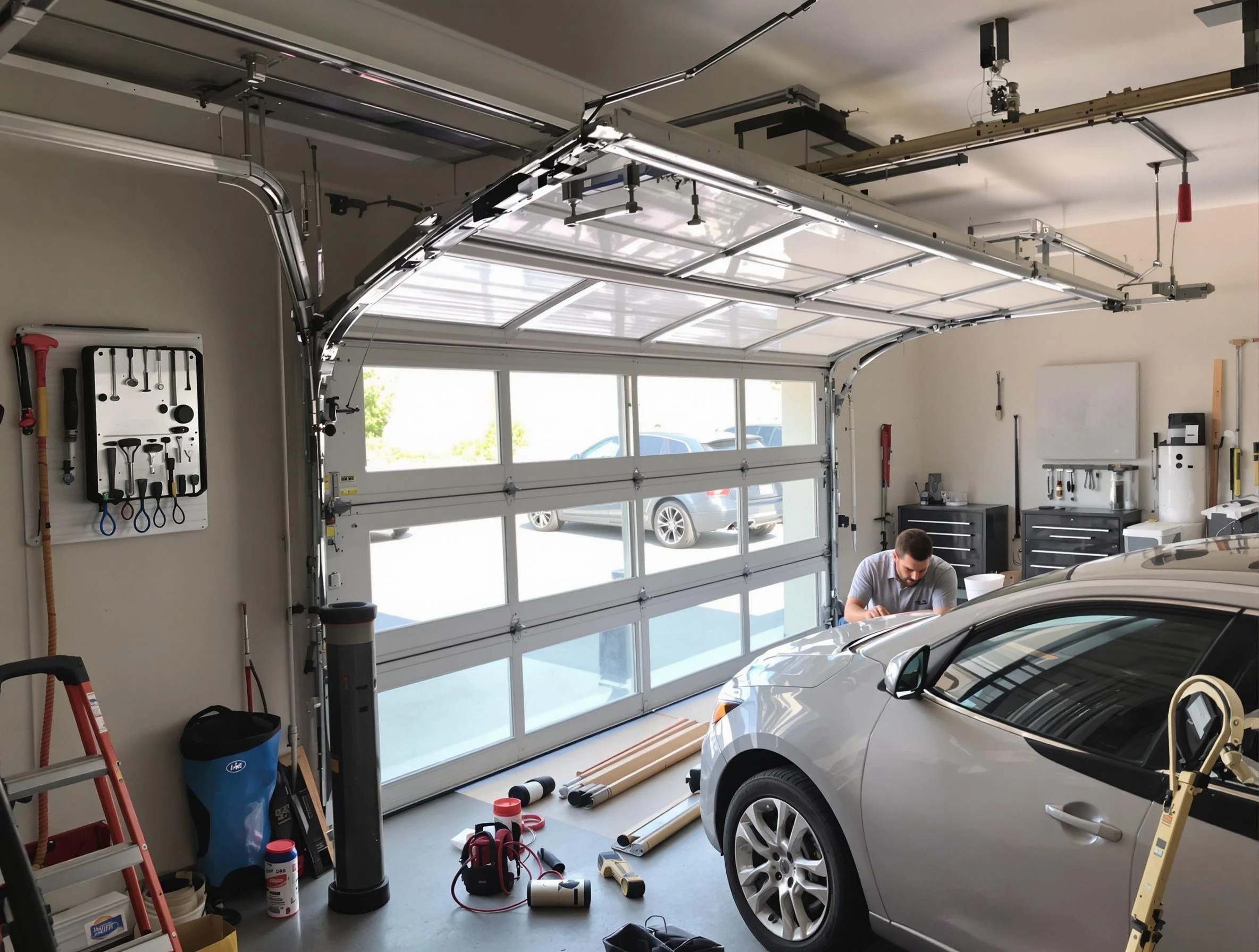 Garage door noise reduction service by Mansfield Garage Door Repair in Mansfield