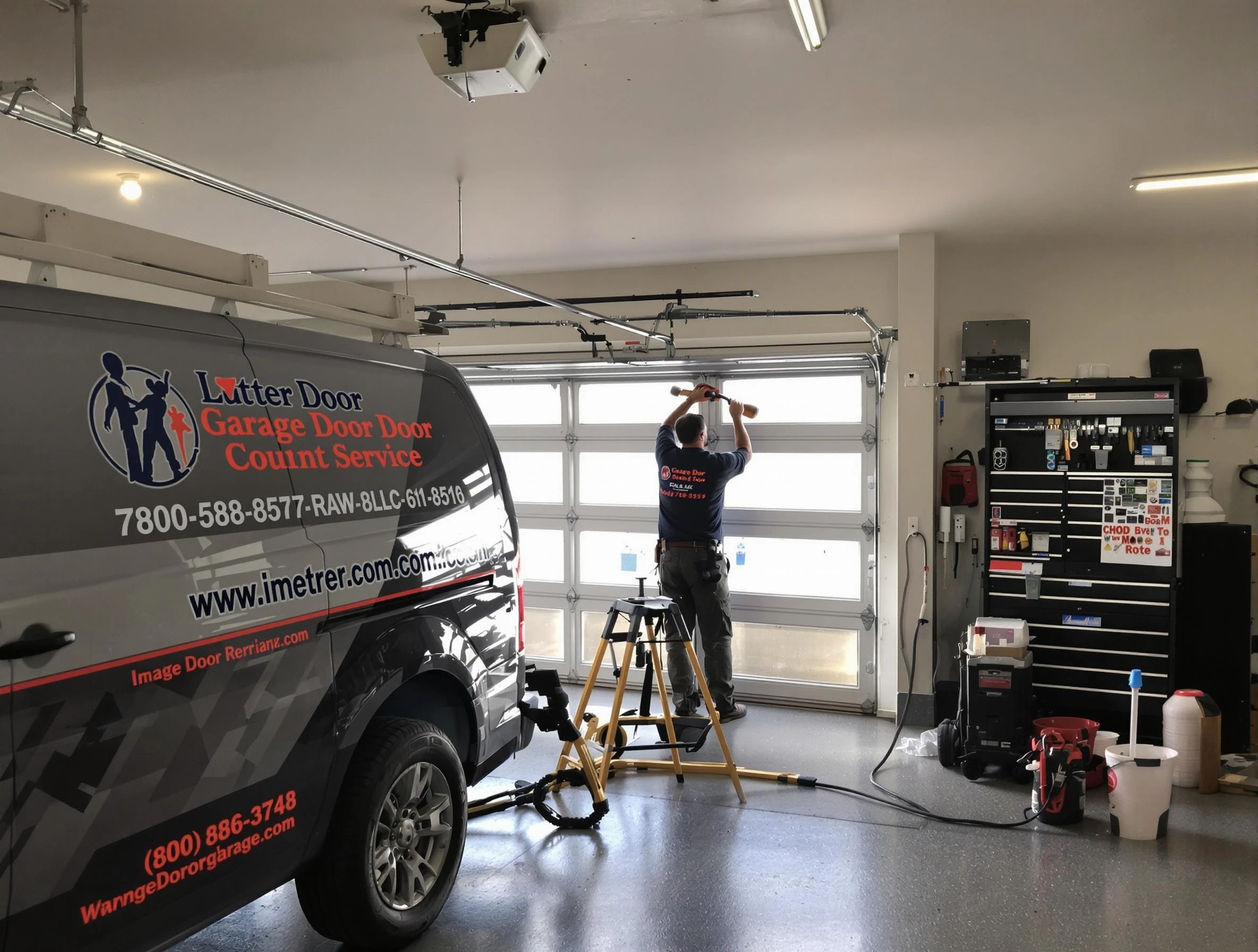 Mansfield Garage Door Repair team performing same-day garage door repair in Mansfield