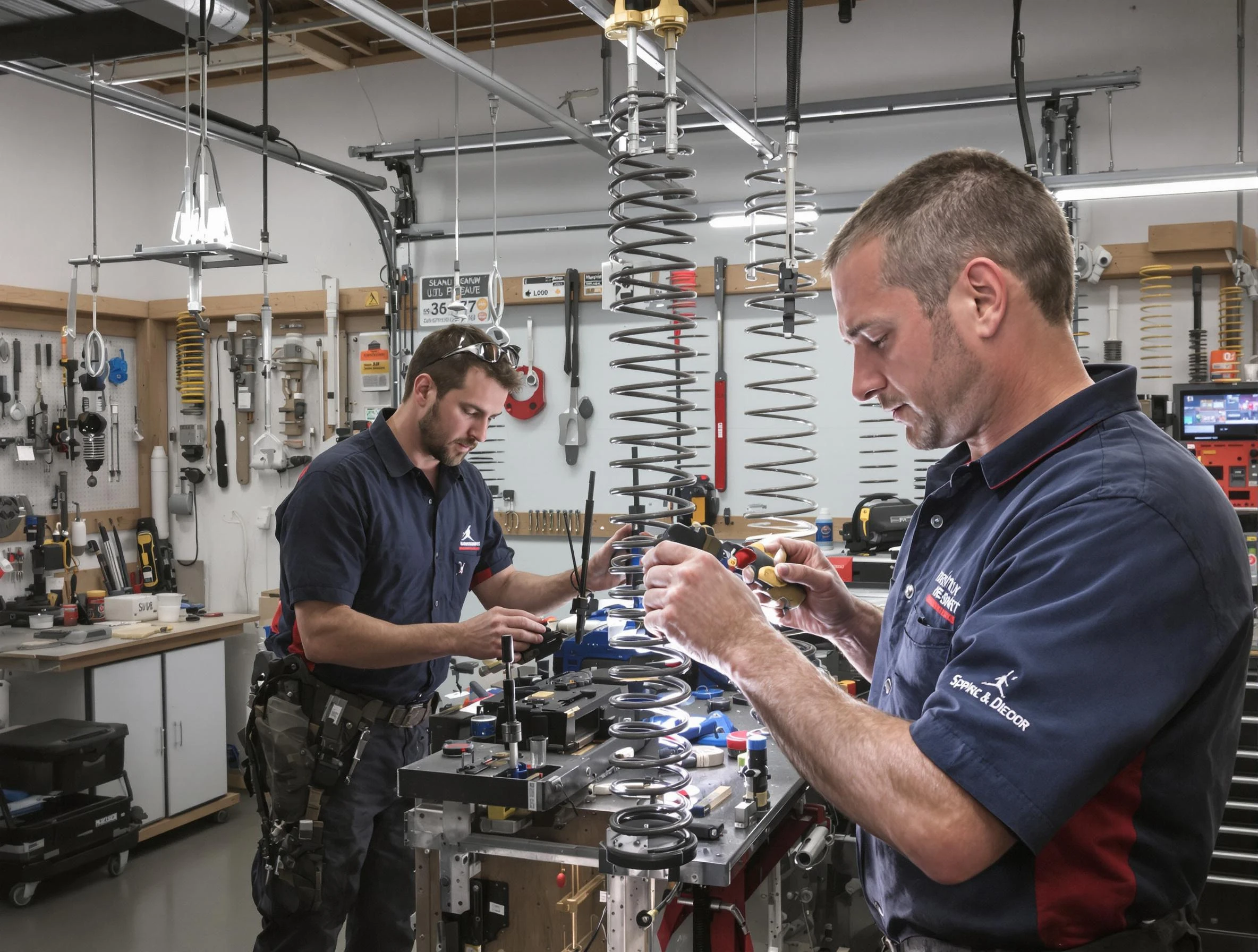 Garage door spring repair service by Mansfield Garage Door Repair in Mansfield