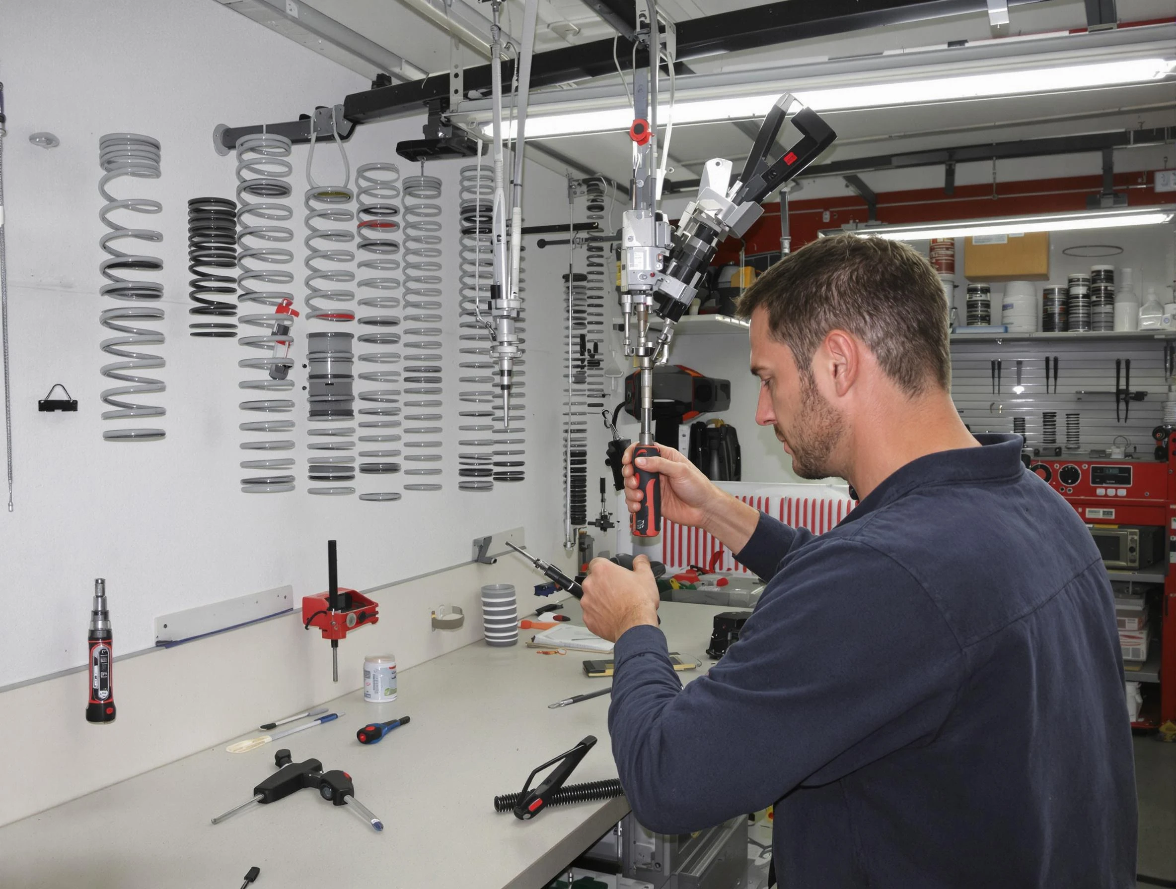 Mansfield Garage Door Repair safety certified technician performing precision spring replacement in Mansfield